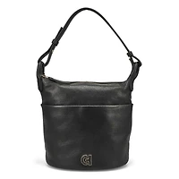 Women's Essential Soft Bucket Bag - Black