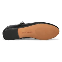 Women's  Vinetta Leather Casual Maryjane Flat - Bl