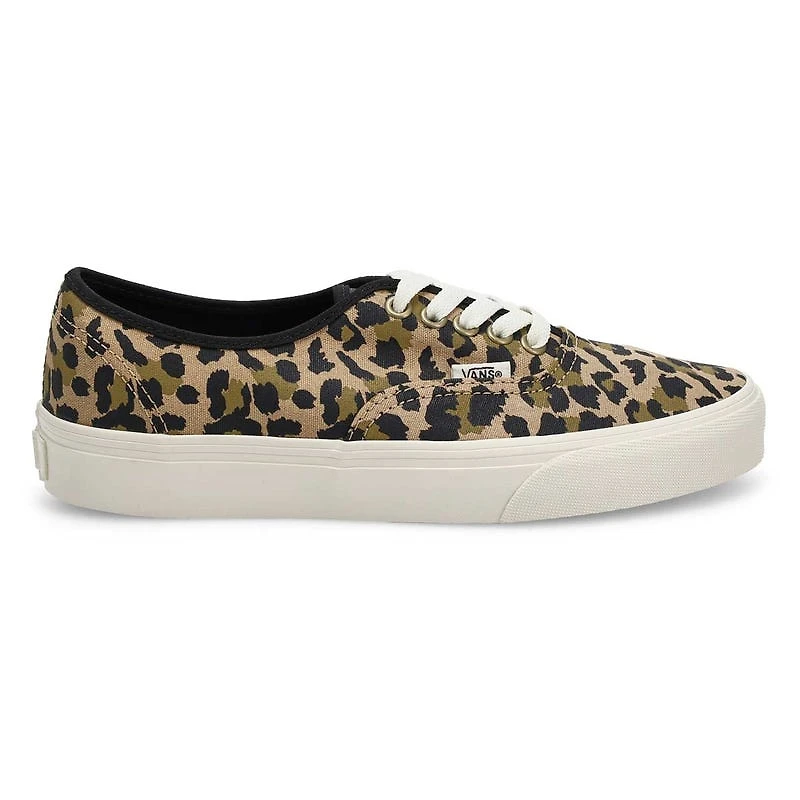 Women's Authentic Lace Up Sneaker - Leopard Black/