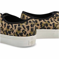 Women's Authentic Lace Up Sneaker - Leopard Black/