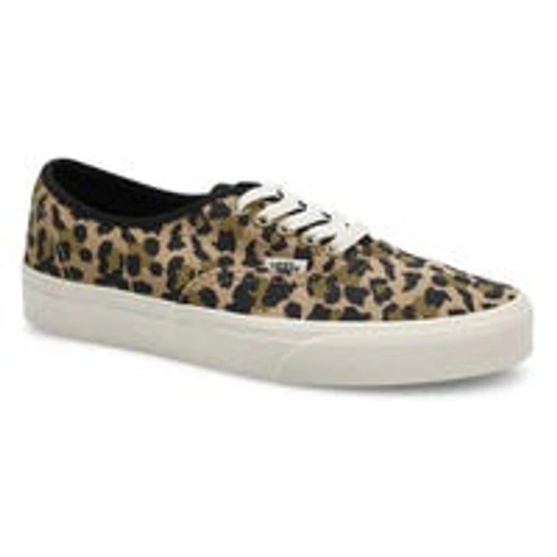 Women's Authentic Lace Up Sneaker - Leopard Black/