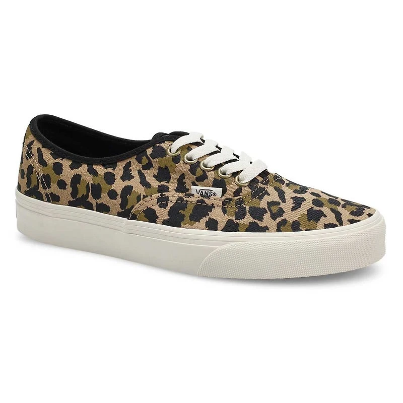 Women's Authentic Lace Up Sneaker - Leopard Black/