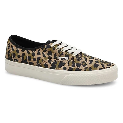 Women's Authentic Lace Up Sneaker - Leopard Black/