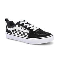 Boys' Filmore Checker Lace Up Sneaker - Black/Whit