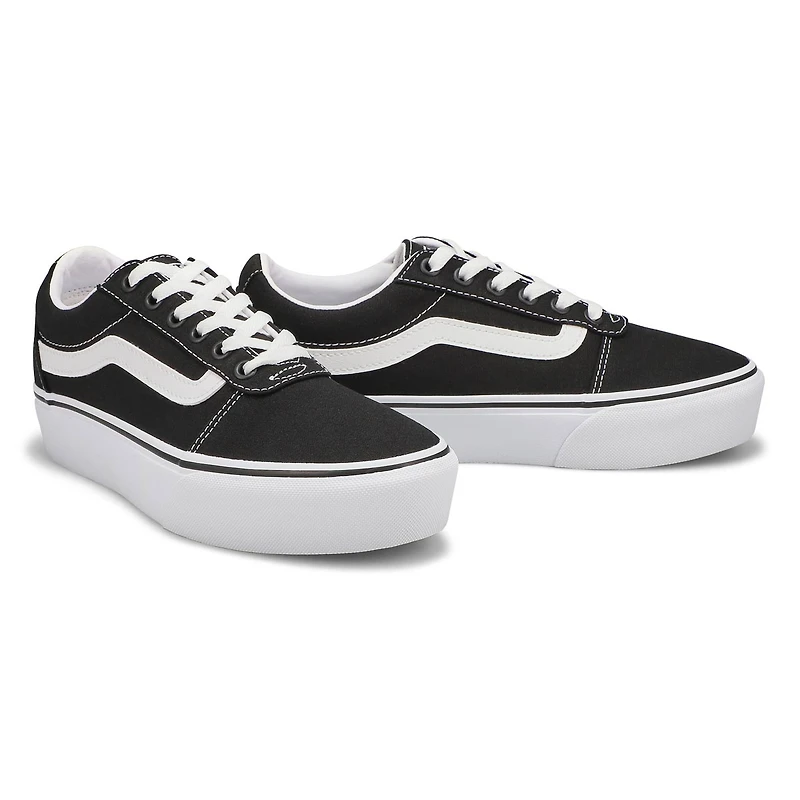 Women's Ward Platform Lace Up Sneaker - White/Whit