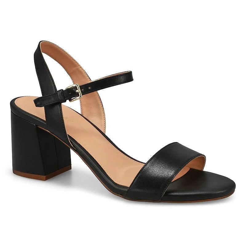 Women's  Josie Block Heel Leather Dress Sandal - B
