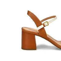 Women's Josie Block Heel Leather Dress Sandal
