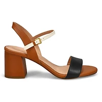 Women's Josie Block Heel Leather Dress Sandal