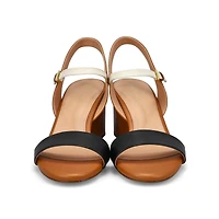 Women's Josie Block Heel Leather Dress Sandal