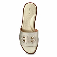 Women's  Flynn Logo Slide Sandal - Gold