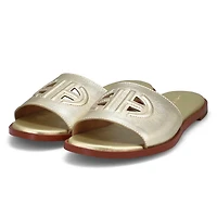 Women's  Flynn Logo Slide Sandal - Gold
