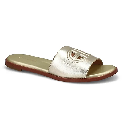 Women's  Flynn Logo Slide Sandal - Gold