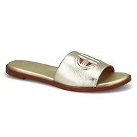Women's  Flynn Logo Slide Sandal - Gold