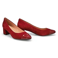 Women's  Go-To Block Leather Dress Heel - Black