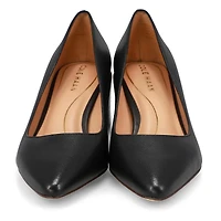 Women's Cassandra Block Leather Dress Heel - Black