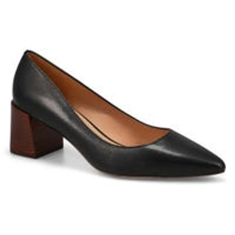 Chaussure habillée en cuir à talon bloc CASSANDRA,
