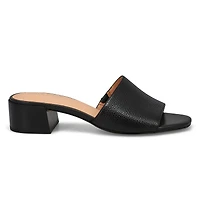Women's Calli Leather Dress Slide Sandal - Black