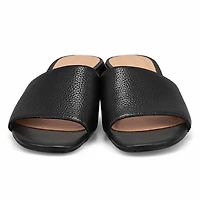 Women's Calli Leather Dress Slide Sandal - Black