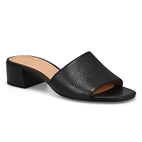Women's Calli Leather Dress Slide Sandal - Black