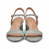 Sandale habille  talon haut JOSIE, argent scinti