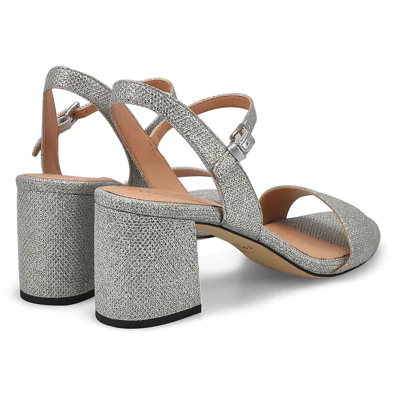 Women's Josie Heeled Dress Sandal - Black Satin/Cr