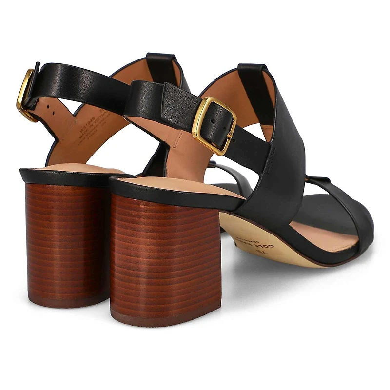 Women's Josie Heeled Dress Sandal - Black Satin/Cr