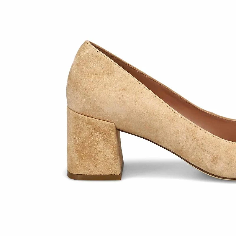 Women's Cassandra Block Leather Dress Heel - Black