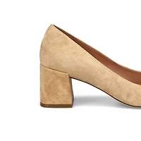 Women's Cassandra Block Leather Dress Heel - Black