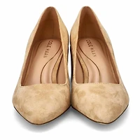 Women's Cassandra Block Leather Dress Heel - Black