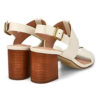 Women's Josie Heeled Dress Sandal - Black Satin/Cr