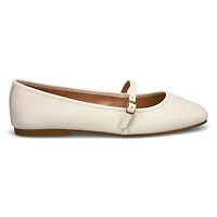 Ballerine en cuir YELENA, noir, femmes