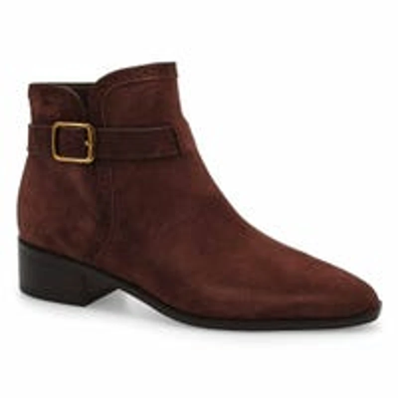 Bottine en suède NORELLA BUCKLE, noir, femmes