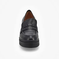 Women's  Pacy Heeled Penny Loafer - Black