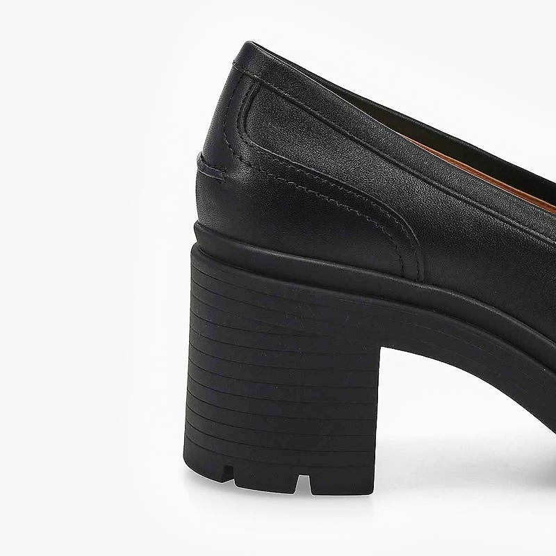 Women's  Pacy Heeled Penny Loafer - Black