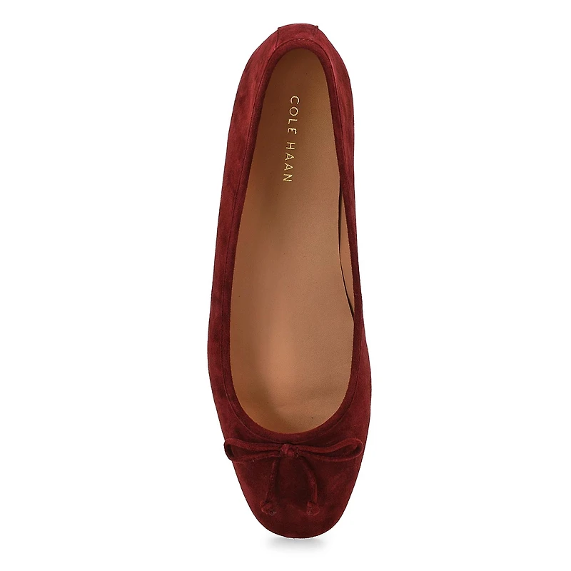 Ballerine en cuir souple YARA, noir, femmes