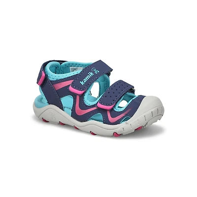Infants' Wander Closed Toe Sandal - Navy/Magenta