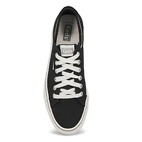 Women's Jump Kick Rib Knit Collar Sneaker - Black