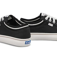 Women's Jump Kick Rib Knit Collar Sneaker - Black