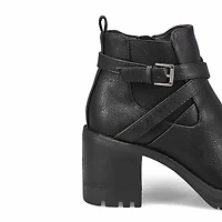 Women's Winnie Heeled Ankle Boot - Black