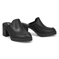 Women's Winona Heeled Slip On Clog - Black