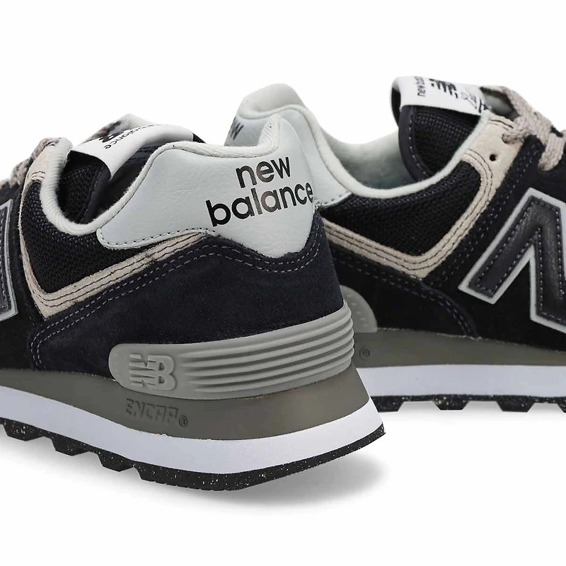 Baskets à lacets 574, noir/blanc, femmes