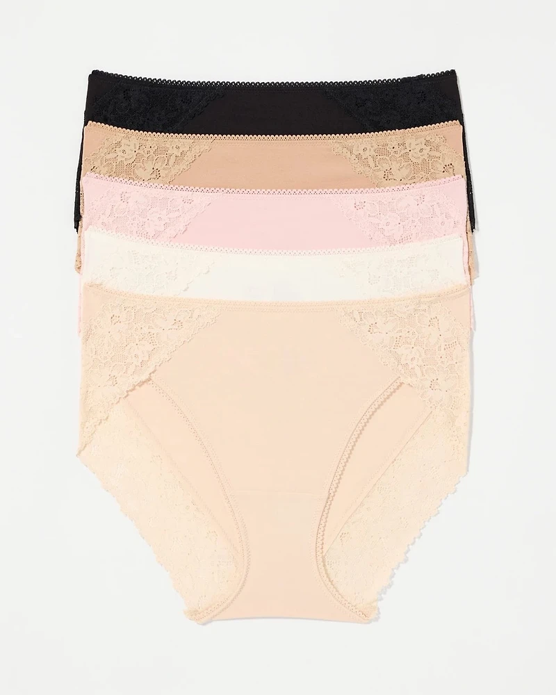 High-Leg with Perfect Lace Panty 5-Pack