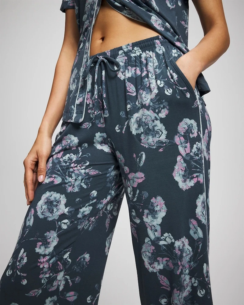 Piped Crop Pajama Pants
