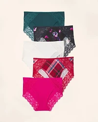 High-Leg Panty with Enchanting Lace 5 Pack