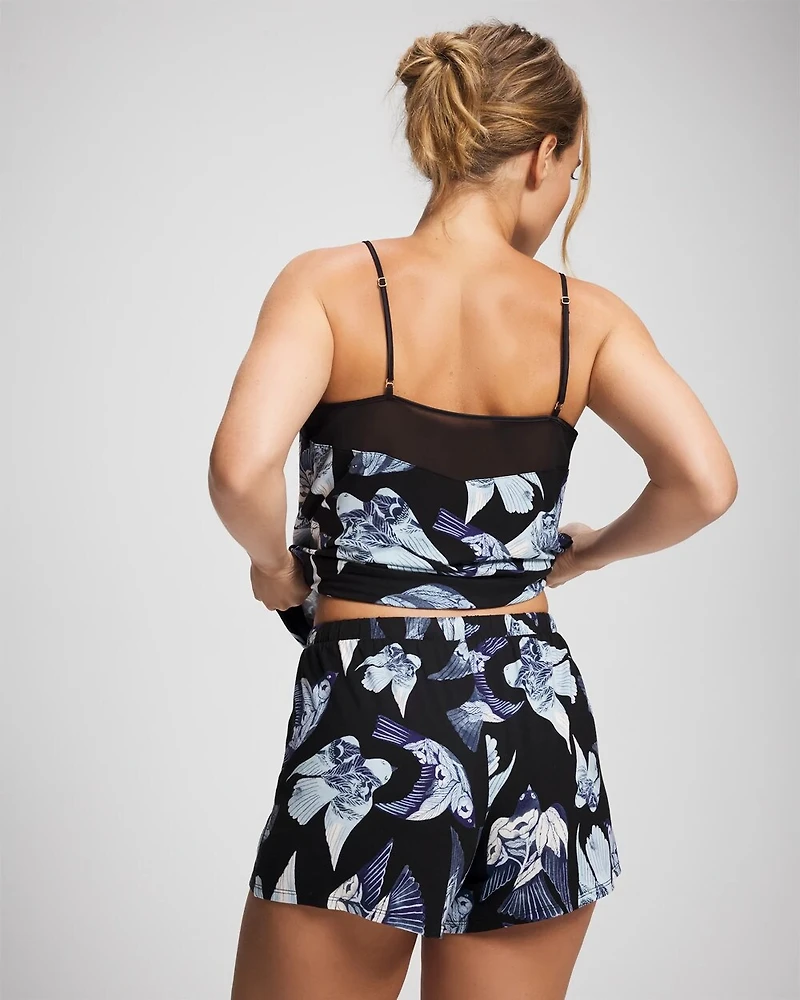 Satin Trim Pajama Short