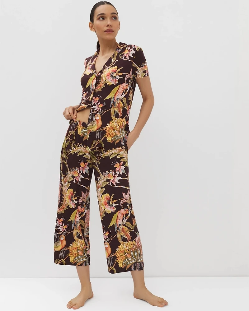Cropped Pajama Pants