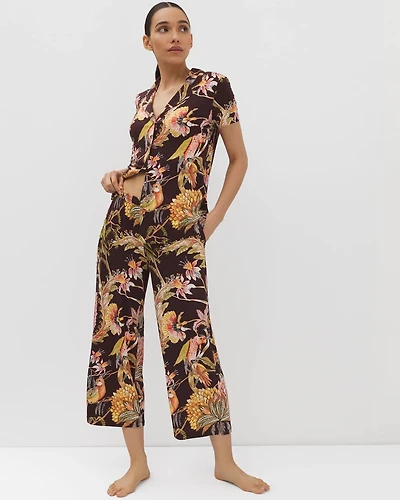 Cropped Pajama Pants