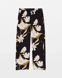 Satin Trim Pajama Pant