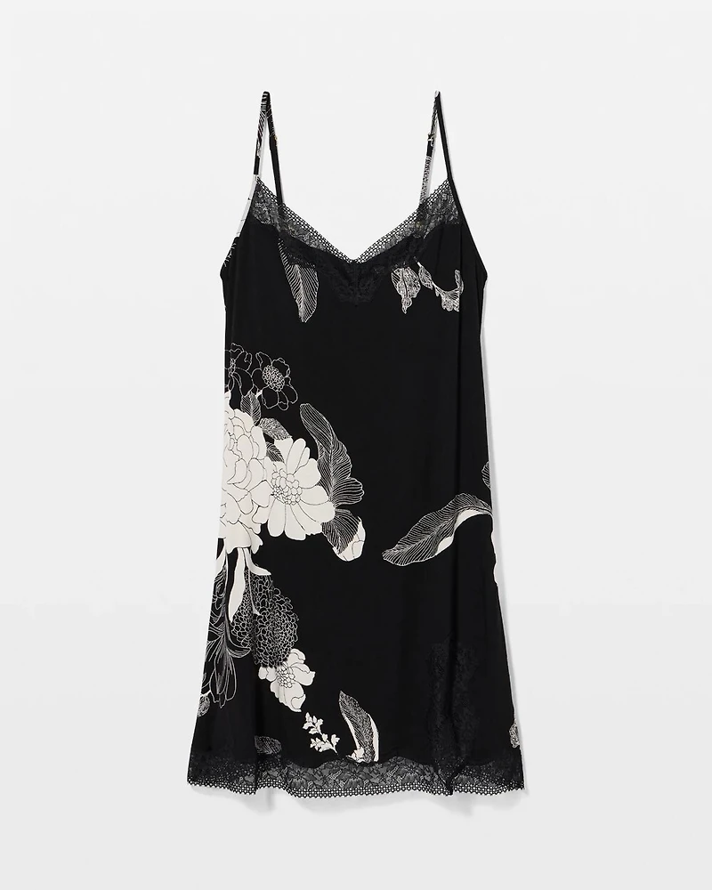 Bold Floral Lace Chemise