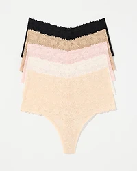 Perfect Lace High-Waist Thong Panty 5-Pack